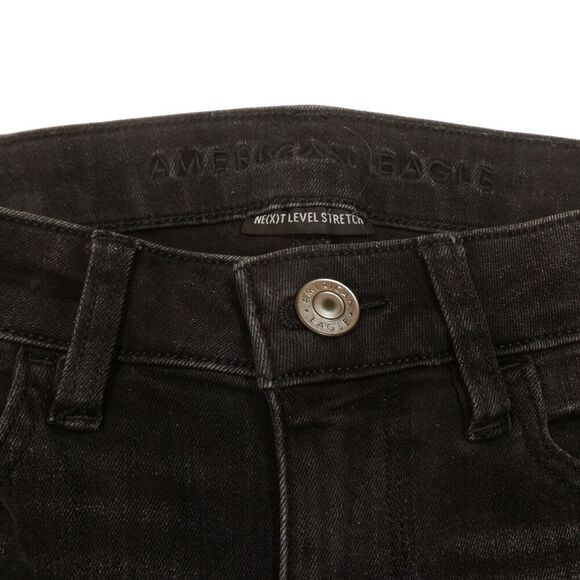 American Eagle Jegging Jeans Size 0 Womens Black Distressed Next Level 26 x 28.5 - Picture 9 of 10